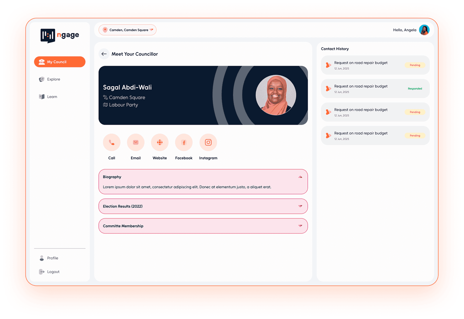 Councillor Desktop Dashboard