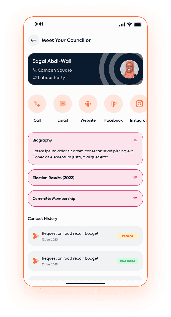 Councillor Mobile View